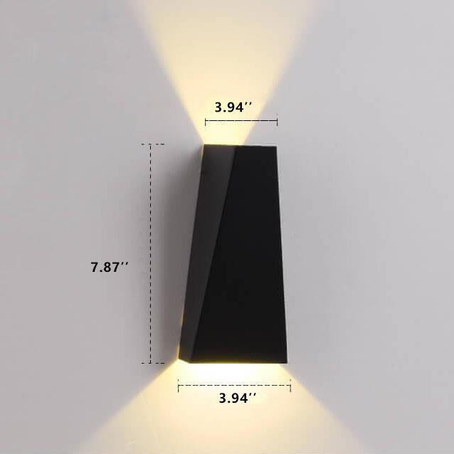Applique Murale à 2 Lumières LED Trapezoïdale Simple Moderne 