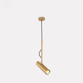 Modern Minimalist Gold 1-Light LED Spotlight Pendant Light