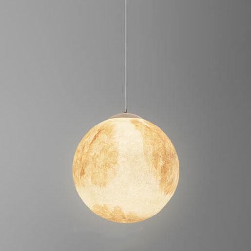 Creative Moon Mars Resin Orb 1-Light Pendant Light