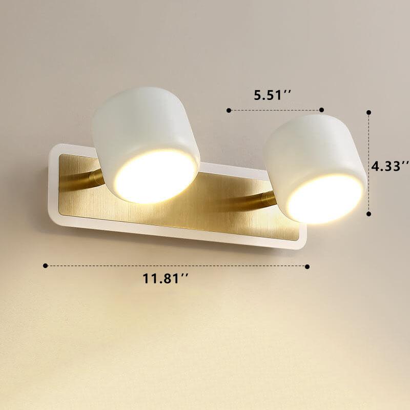 Modern Cylinder Shade LED Mirror Front Light Wall Sconce Lamp