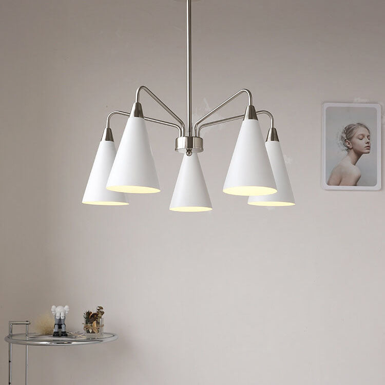 Nordic Tapered Shade Iron 3/5 Light Art Kronleuchter 