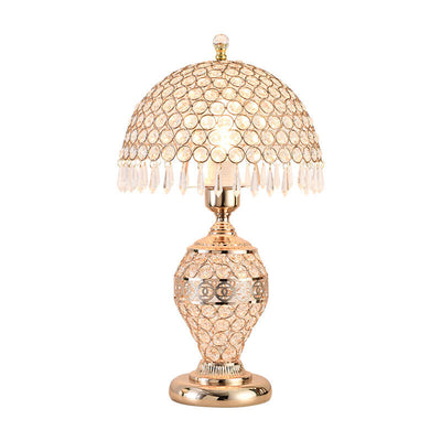 Lámpara de Mesa de 1 Luz con Pantalla en Forma de Cúpula de Cristal de Lujo Moderno 