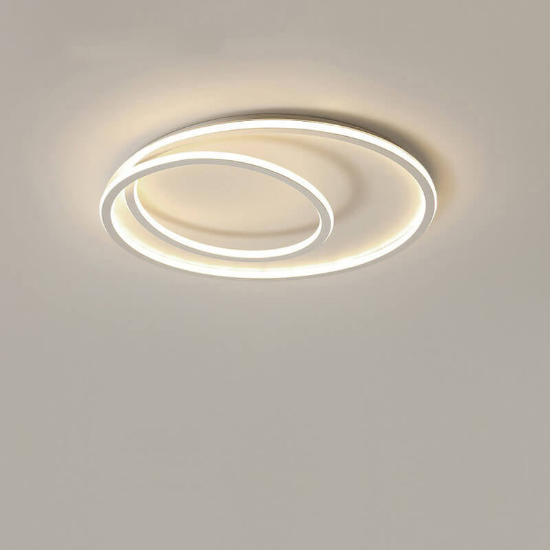 Modern Minimalist Double Circle LED Flush Mount Ceiling Light