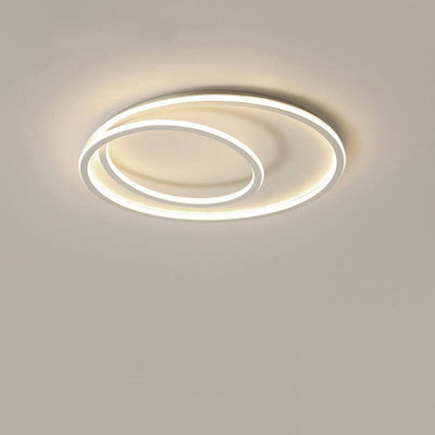 Nordic Minimalist Double Circle LED Flush Mount Ceiling Light