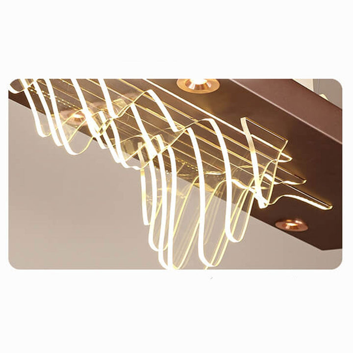 Moderne Chinesische Acryl-Landschaftsdesign Insel Licht Zen LED Kronleuchter 