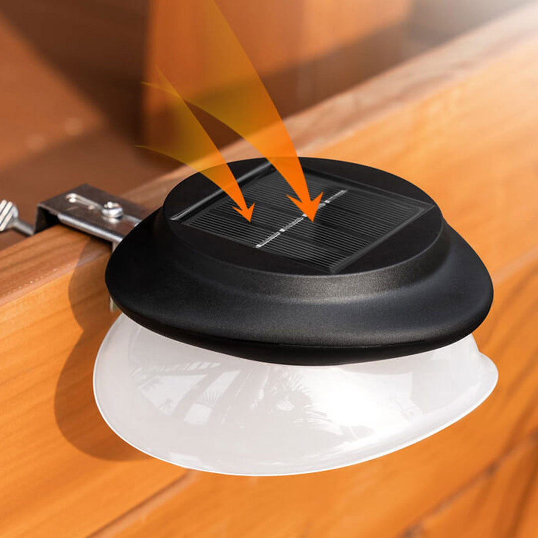 Outdoor Solar Runde ABS Wasserdichte Zaun-Wandleuchte 