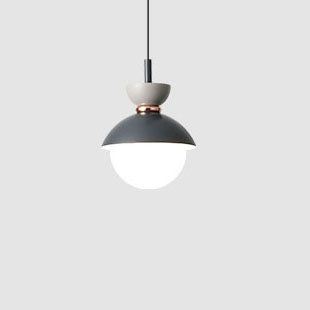 Modern Macaron Metal 1-Light Globe Pendant Light