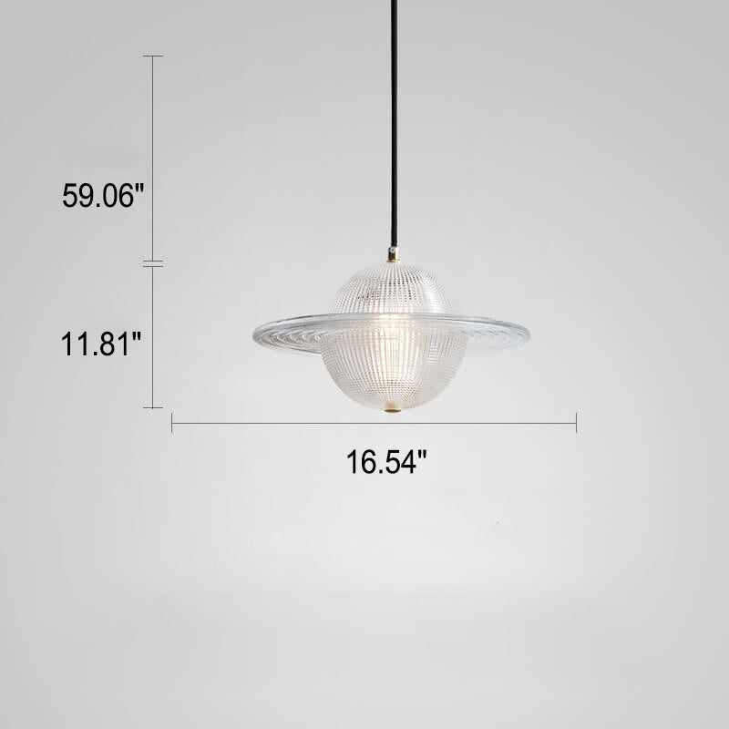 إضاءة قلادة LED بتصميم كوكب إبداعي من الزجاج الشمالي 