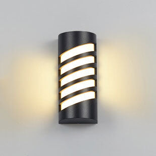 Lámpara Aplique de Pared LED Impermeable para Exteriores de Cilindro Moderno 