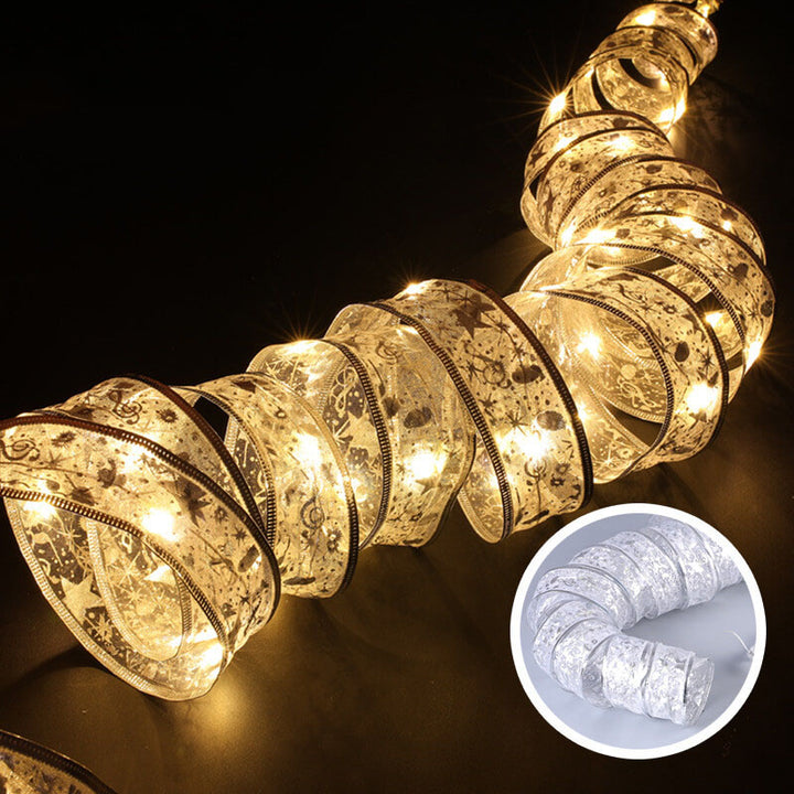 Weihnachtsbaum Dekoration Band Geschenk LED Lichterkette 