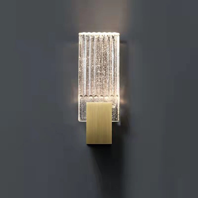 مصباح حائط فاخر LED مربع كريستال فقاعي حديث 