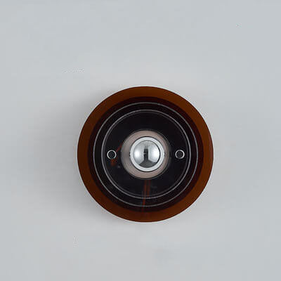 Moderne gebeizte runde Lichtschatten-Acryl-Wandleuchte mit 1 Licht 