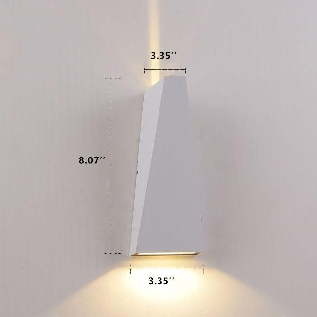 Applique Murale à 2 Lumières LED Trapezoïdale Simple Moderne 