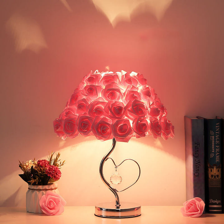 Lampe de Table Décorative à 1 Lumière Rose Romantique Européenne 