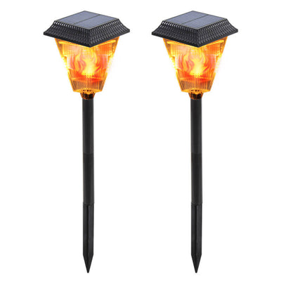 ضوء حديقة لهب شمسي LED خارجي أرضي مع قابس أرضي 