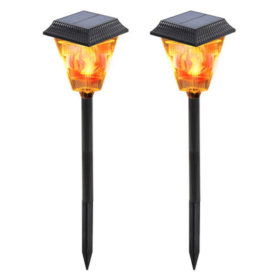 Solar Flame Lawn Light LED Outdoor Ground Lawn Ground Plug Light