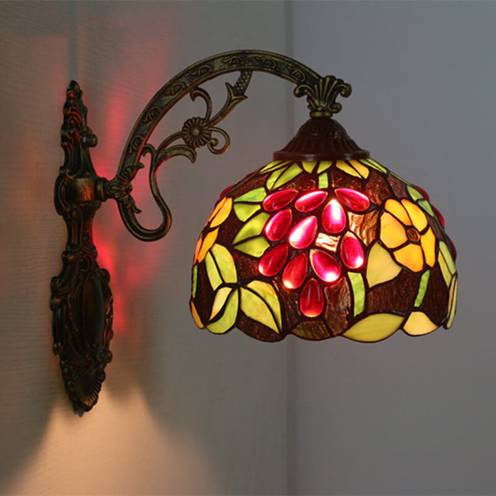 Tiffany Buntglas Traube 1-Licht Wandleuchte 
