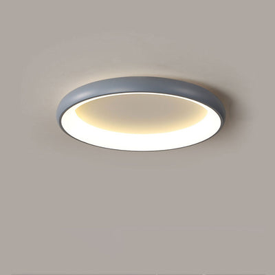 Modern Minimalist Round Aluminum Acrylic LED Flush Mount Ceiling Light