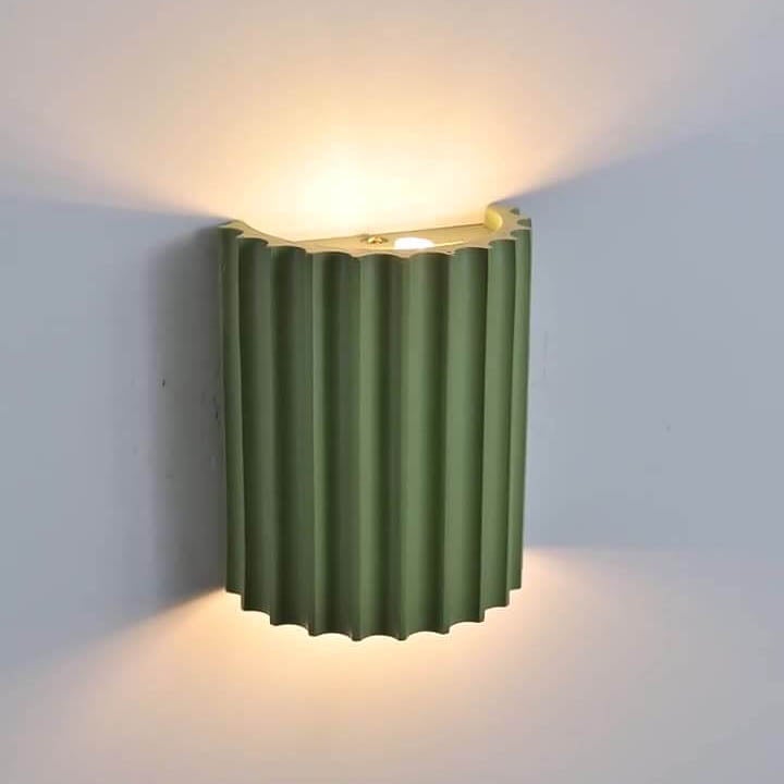 Macaron Harz Gestreifter Halbzylinder 1-Licht Wandleuchte Lampe 