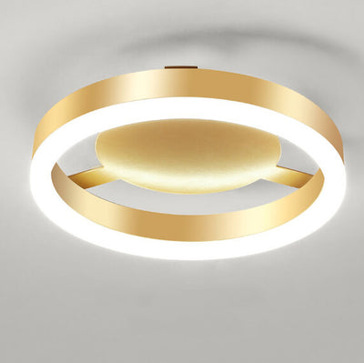 Modern Creative Square Round LED Semi-Flush Mount Ceiling Light