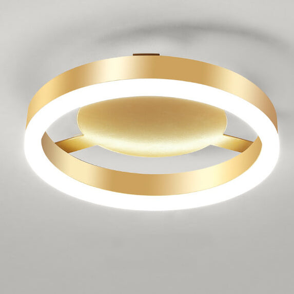 Modern Creative Square Round LED Semi-Flush Mount Ceiling Light