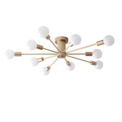 Modern Branches Metal 6/8/10-Light Semi-Flush Mount Ceiling Light