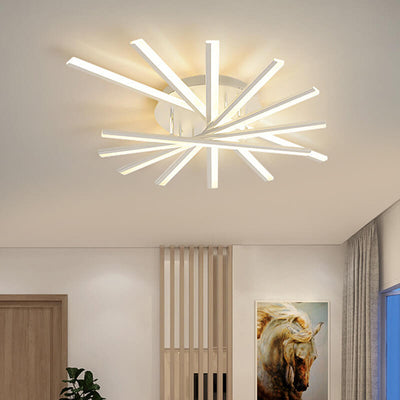 Nordic Creative Line 1-Light LED Semi-Flush Mount Ceiling Light