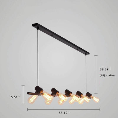 Industrielle lange Glühbirne 6/8/10 Licht Kronleuchter 
