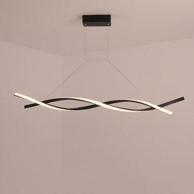 Modern Minimalist Line Wave LED Art Chandelier