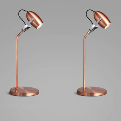 Modern Rose Gold Adjustable 1-Light LED Desk Lamp
