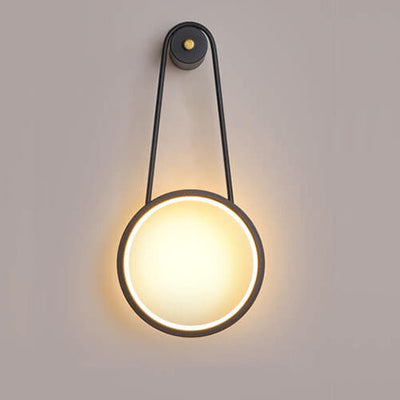 Modern Minimalist Hanging Round LED Wall Sconce Lamp