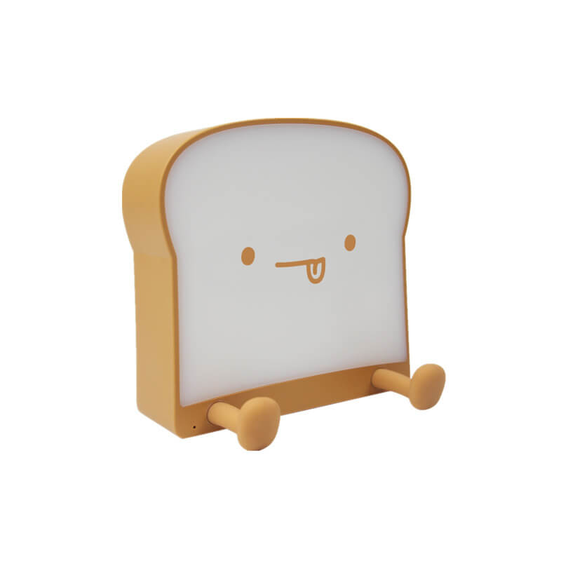 Süße Toast Brot Nachtlicht USB Pat Pat Timer Nachttischlampe 