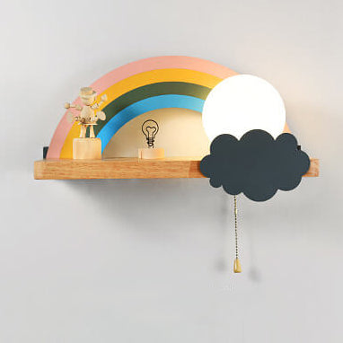 Nordic Cartoon Rainbow 1-Light  Wall Sconce Lamp