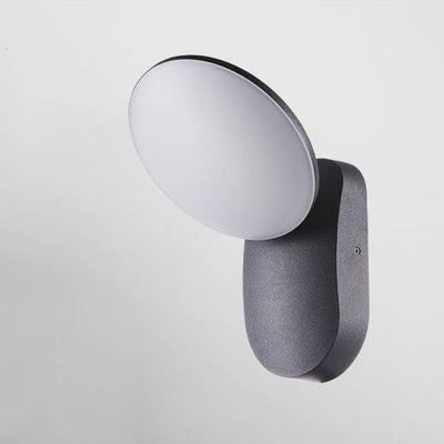 Lámpara de Aplique de Pared LED Impermeable para Exteriores de Círculo Simple 