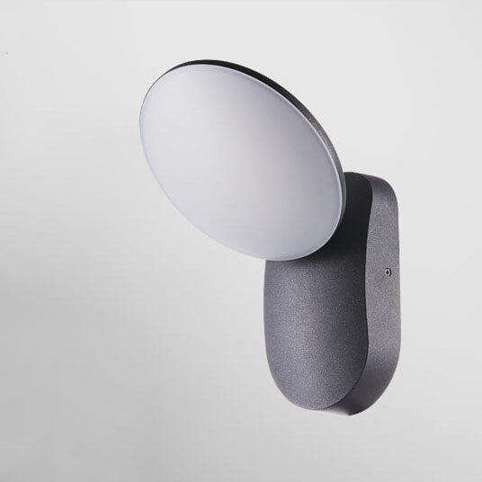 Lámpara de Aplique de Pared LED Impermeable para Exteriores de Círculo Simple 