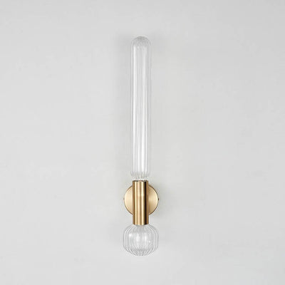 Modern Glass Cylindrical Bar 1-Light LED Wall Sconce Lamp