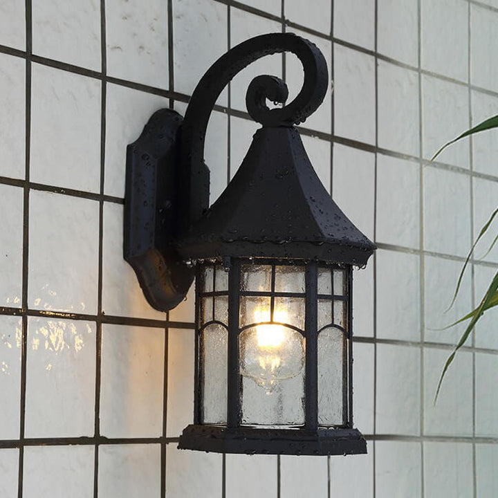 Lanterne européenne rétro étanche 1 lumière applique murale extérieure 