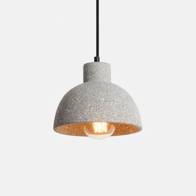 Industrial Vintage Cement  Dome 1-Light Pendant Light