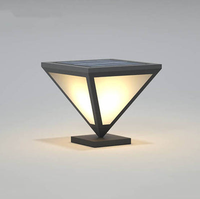 Simple Triangle LED Solar Outdoor Waterproof Lawn Fence Lamp