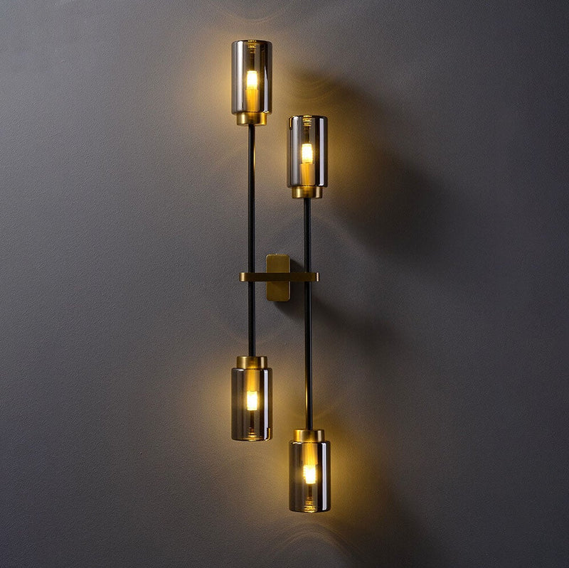 Modern Luxury Cylindrical Shade 2/4 Light Wall Sconce Lamp