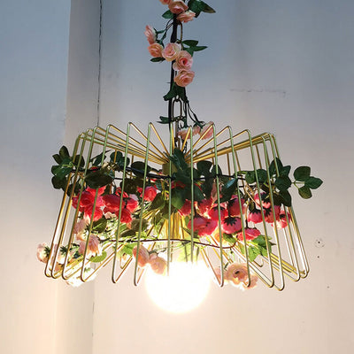 Industrial Creative Greenery Iron 1-Light Pendant Light