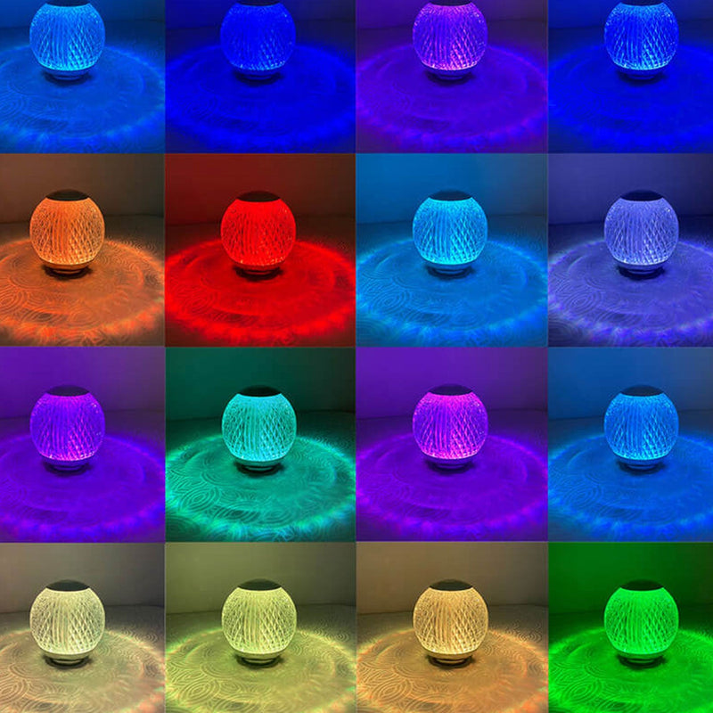 Modern Creative Acrylic Crystal Ball LED Rechargeable Touch Night Light Table Lamp