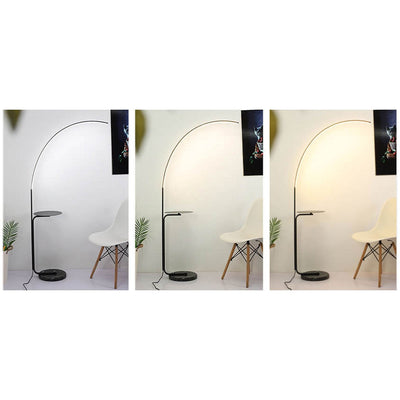Nordic Minimalist Line Bending with Tray LED Standing Floor Lamp