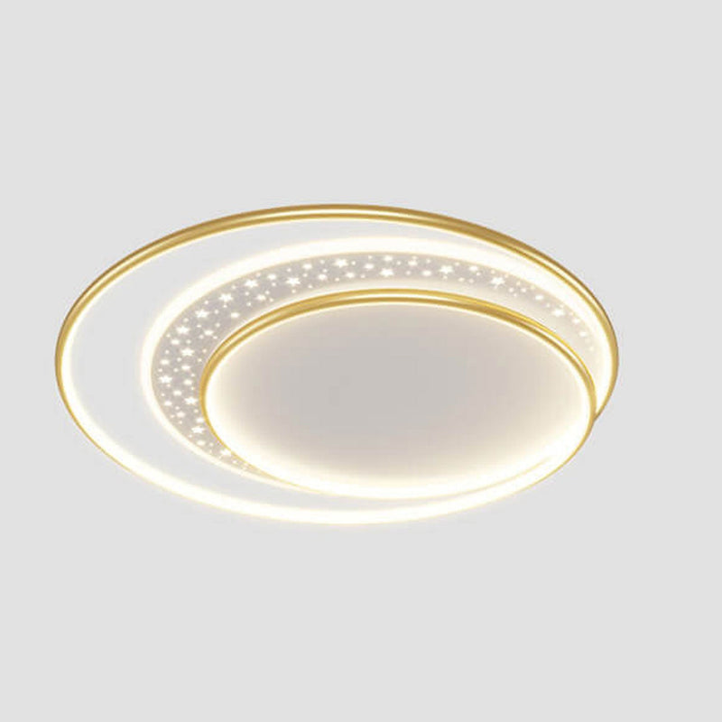 Nordic Creative Simple Circle Tangent Gypsophila Decoration Design LED Flush Mount Light
