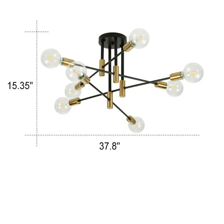 Lámpara de Araña de Isla de 4/6/8 Luces de Hierro Minimalista Nórdico 