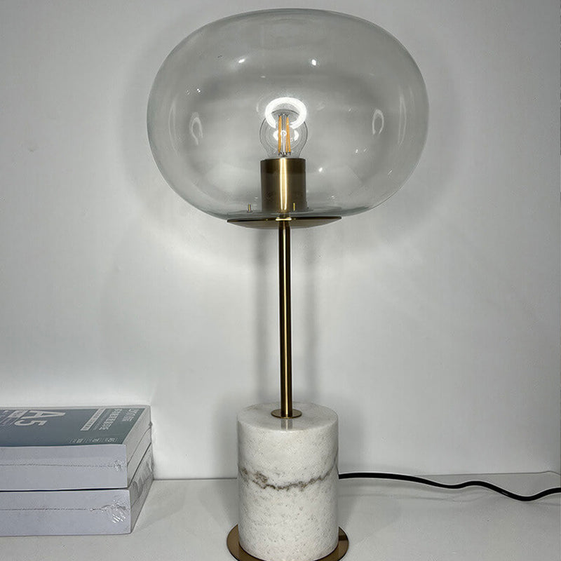 Lampe de table à 1 lumière en boule de verre minimaliste créative nordique 