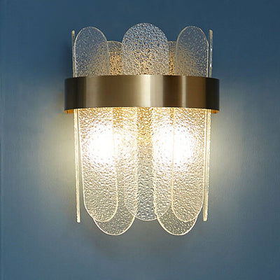 Creative Light Luxury Long Strip Glaskombinationsdesign 2-Licht-Wandleuchte 