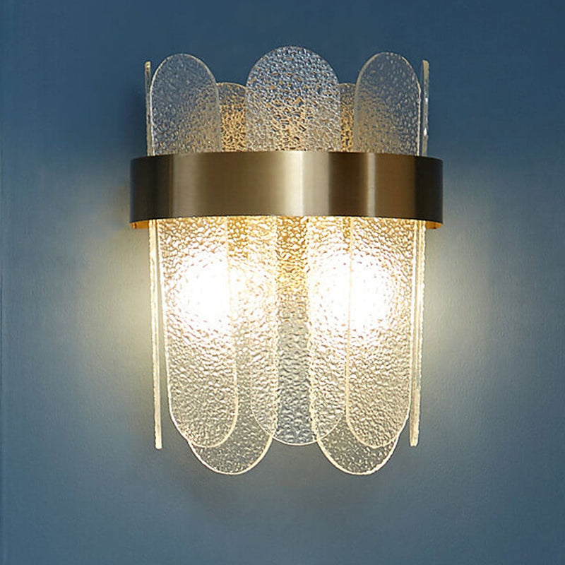 Creative Light Luxury Long Strip Glass Combination Design 2-Light Wall Sconce Lamp