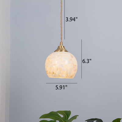 Nordic Simple Shell Three Designs 1-Light Pendant Light