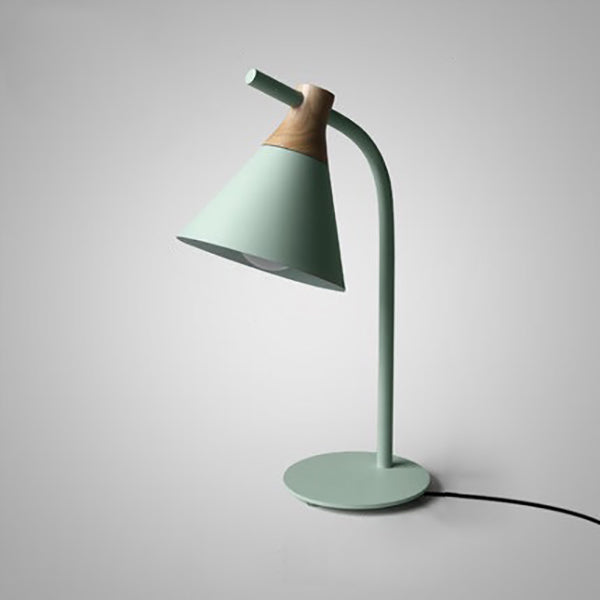 Minimalistische Macaron Metallglockenschirm 1-Licht Tischlampe 